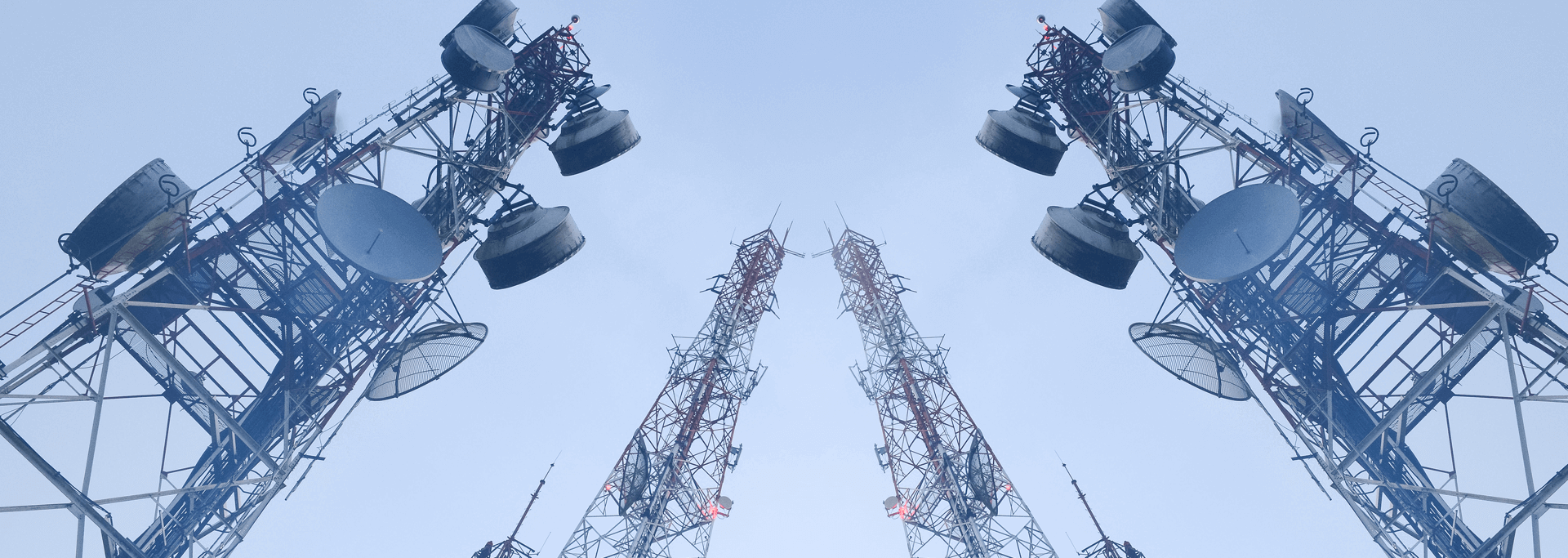 Telecommunication towers with antennas of bcs group